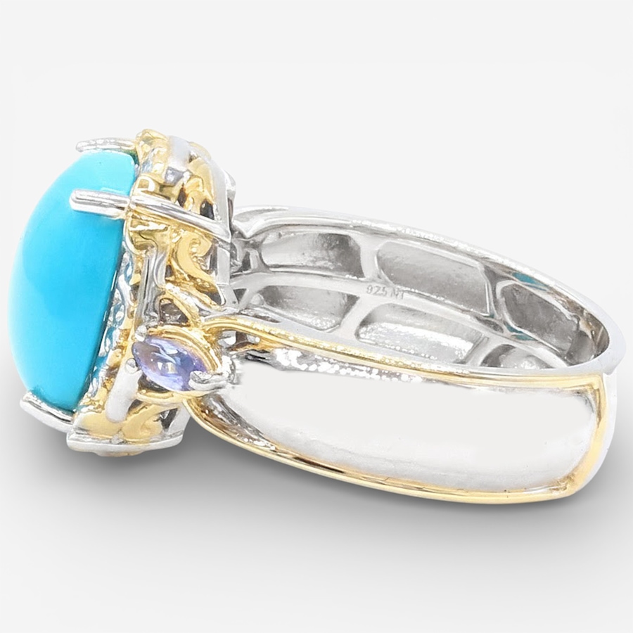 Image 748490_ALTMORE4.jpg, Product 748-490 / Price $649.99, Gems en Vogue Palladium Silver Sleeping Beauty Turquoise and Gemstone Ring from Gems En Vogue on TSC.ca's Jewellery department