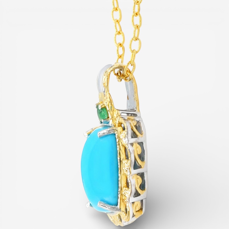 Image 748491_ALTMORE1.jpg, Product 748-491 / Price $649.99, Gems en Vogue Palladium Silver Sleeping Beauty Turquoise and Gemstone Pendant with Chain from Gems En Vogue on TSC.ca's Jewellery department