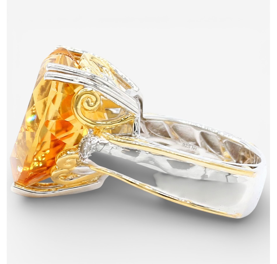 Image 748493_ALTMORE1.jpg, Product 748-493 / Price $399.99, Gems En Vogue Palladium Silver Heart Shape Citrine & White Zircon Ring from Gems En Vogue on TSC.ca's Jewellery department