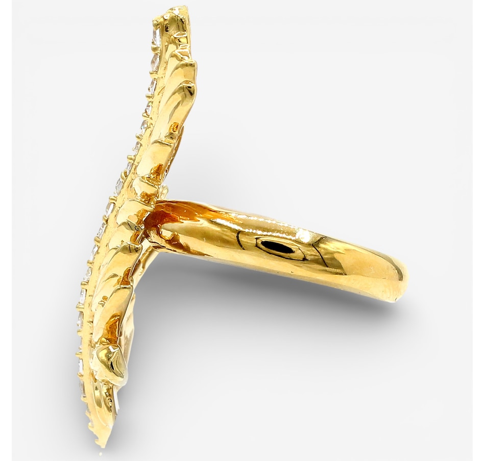 Image 748510_ALTMORE1.jpg, Product 748-510 / Price $119.99, Gems en Vogue Palladium Silver White Zircon Feather Ring from Gems En Vogue on TSC.ca's Jewellery department