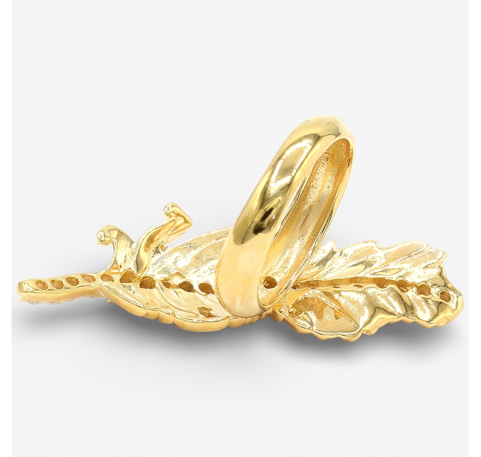 Image 748510_ALTMORE2.jpg, Product 748-510 / Price $119.99, Gems en Vogue Palladium Silver White Zircon Feather Ring from Gems En Vogue on TSC.ca's Jewellery department