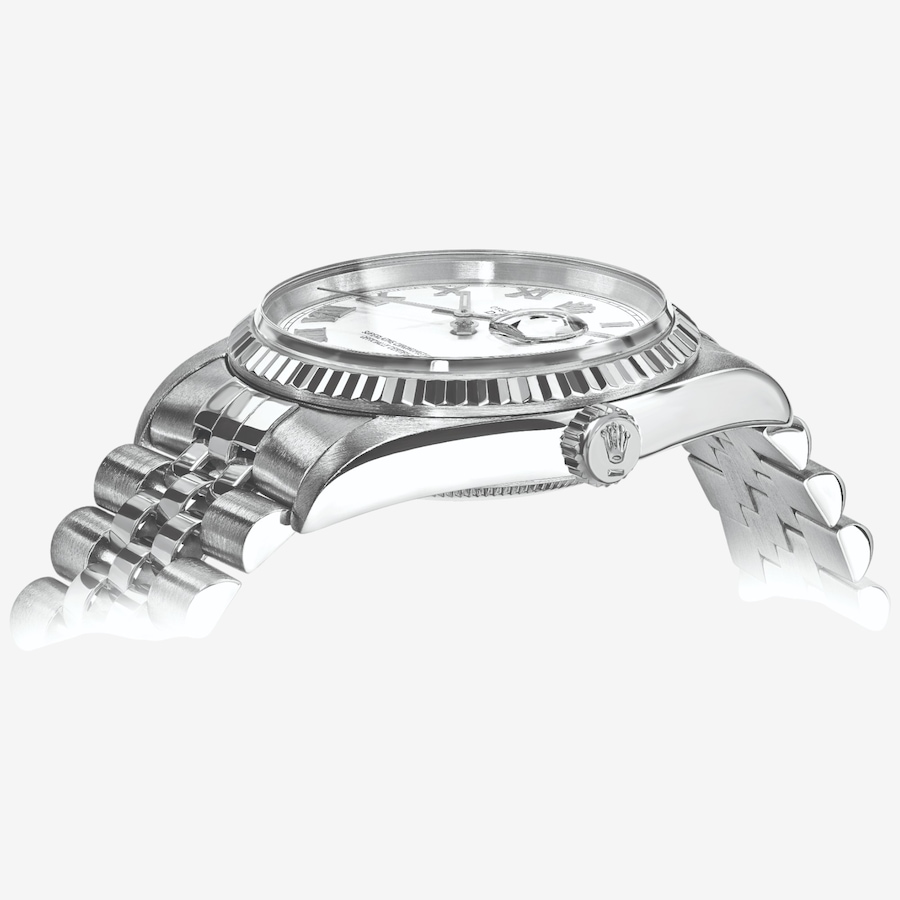 Image 748527_ALTMORE1.jpg, Product 748-527 / Price $14,799.99, Swiss Crown Pre-Owned Rolex - Independently Certified - 36-mm Stainless Steel Datejust Watch with Jubilee Bracelet and White Roman Dial from Swiss Crown on TSC.ca's Jewellery department
