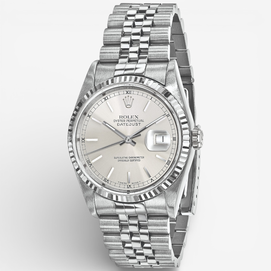 Image 748528.jpg, Product 748-528 / Price $14,299.99, Swiss Crown Pre-Owned Rolex - Independently Certified - 36-mm Stainless Steel Datejust Watch with Jubilee Bracelet and Silver Dial from Swiss Crown on TSC.ca's Jewellery department