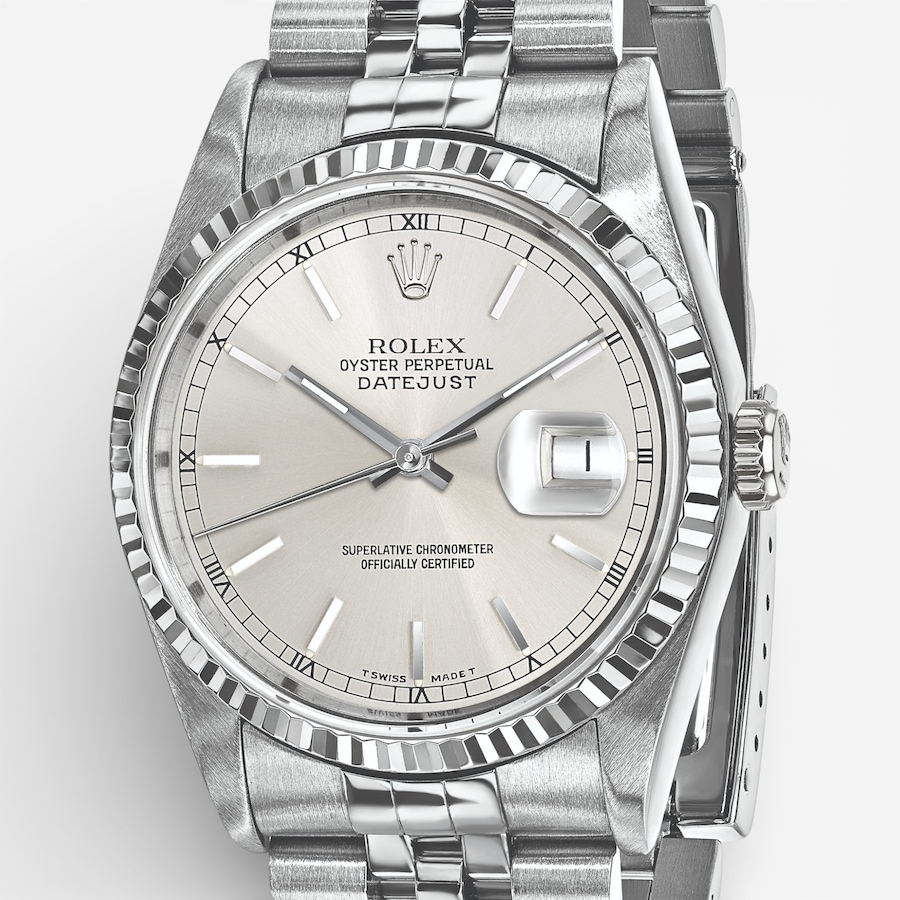 Image 748528_ALTMORE4.jpg, Product 748-528 / Price $14,299.99, Swiss Crown Pre-Owned Rolex - Independently Certified - 36-mm Stainless Steel Datejust Watch with Jubilee Bracelet and Silver Dial from Swiss Crown on TSC.ca's Jewellery department