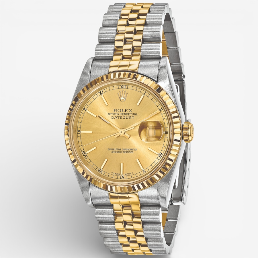Image 748529.jpg, Product 748-529 / Price $14,999.99, Swiss Crown Pre-Owned Rolex - Independently Certified - 36-mm Two-Tone Datejust Watch with Jubilee Bracelet and Champagne Dial from Swiss Crown on TSC.ca's Jewellery department