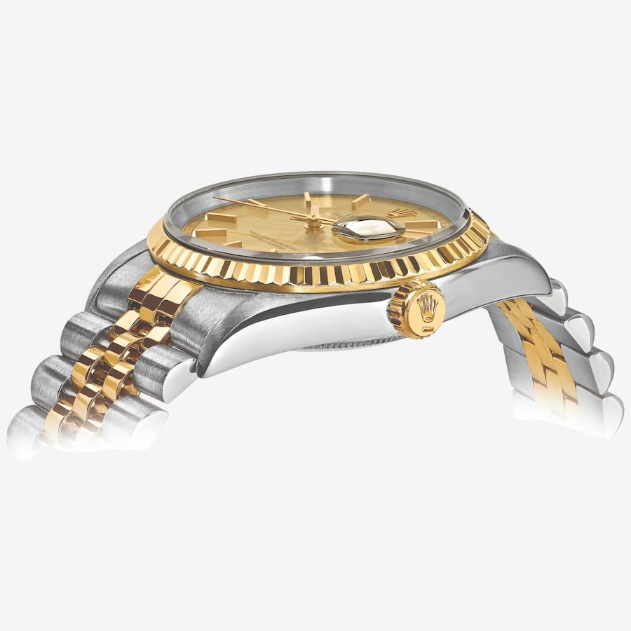Image 748529_ALTMORE1.jpg, Product 748-529 / Price $14,999.99, Swiss Crown Pre-Owned Rolex - Independently Certified - 36-mm Two-Tone Datejust Watch with Jubilee Bracelet and Champagne Dial from Swiss Crown on TSC.ca's Jewellery department