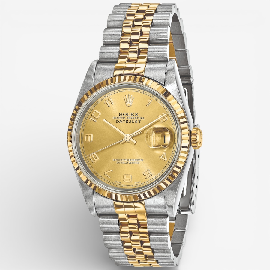 Image 748529_ALTMORE5.jpg, Product 748-529 / Price $14,999.99, Swiss Crown Pre-Owned Rolex - Independently Certified - 36-mm Two-Tone Datejust Watch with Jubilee Bracelet and Champagne Dial from Swiss Crown on TSC.ca's Jewellery department
