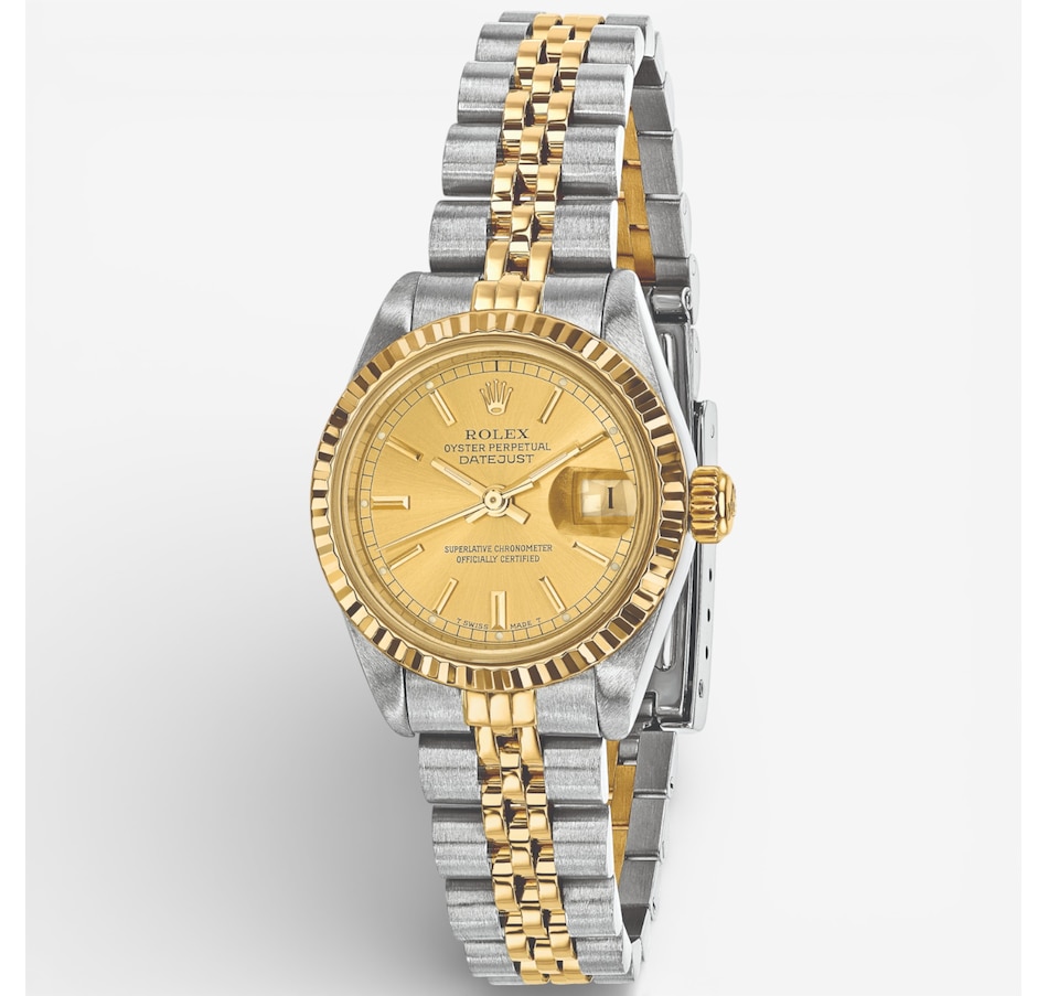 Image 748543.jpg, Product 748-543 / Price $11,899.99, Swiss Crown Pre-Owned Rolex - Independently Certified - 26-mm Two-Tone Datejust Watch with Jubilee Bracelet and Champagne Dial from Swiss Crown on TSC.ca's Jewellery department