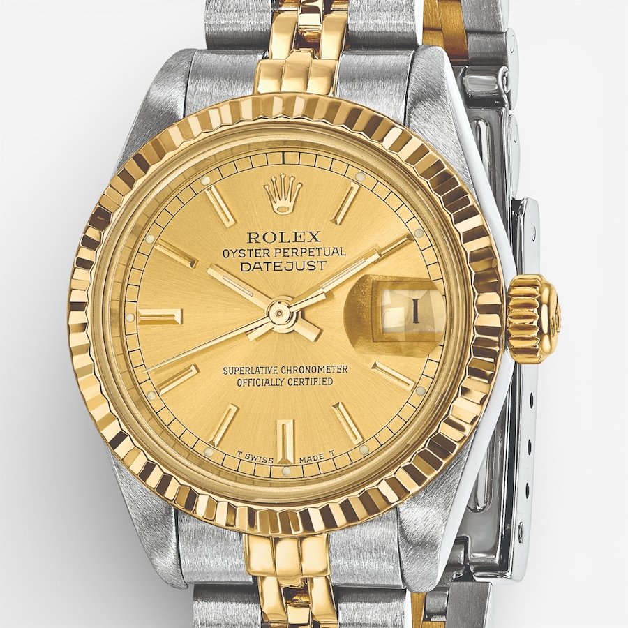 Image 748543_ALTMORE4.jpg, Product 748-543 / Price $12,599.99, Swiss Crown Pre-Owned Rolex - Independently Certified - 26-mm Two-Tone Datejust Watch with Jubilee Bracelet and Champagne Dial from Swiss Crown on TSC.ca's Jewellery department