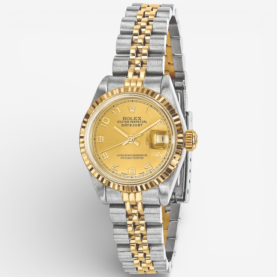 Image 748543_ALTMORE5.jpg, Product 748-543 / Price $12,599.99, Swiss Crown Pre-Owned Rolex - Independently Certified - 26-mm Two-Tone Datejust Watch with Jubilee Bracelet and Champagne Dial from Swiss Crown on TSC.ca's Jewellery department