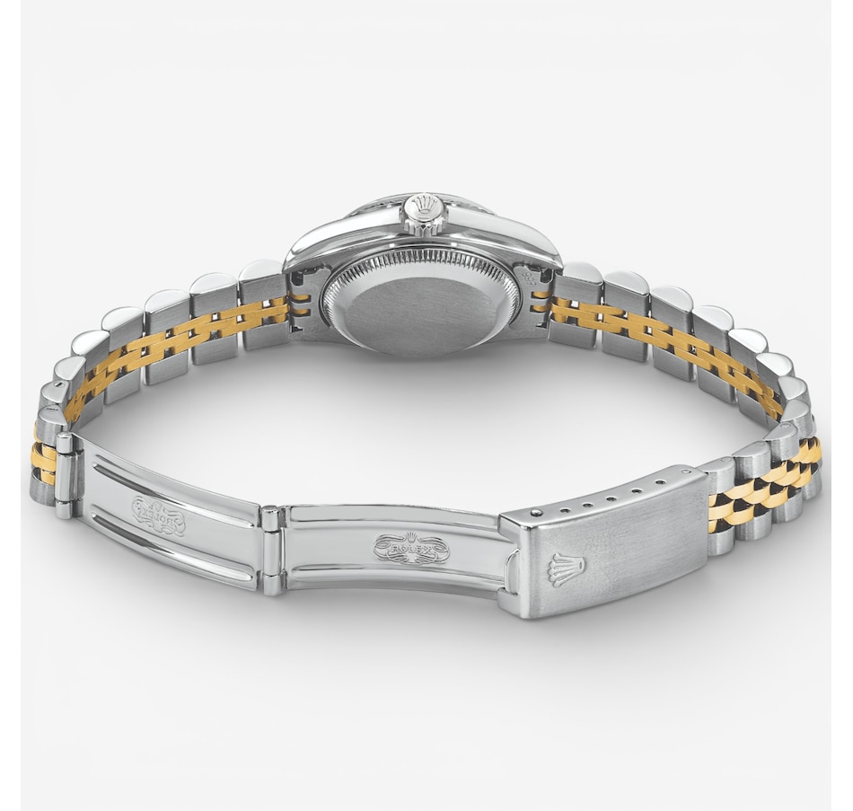 Image 748546_ALTMORE3.jpg, Product 748-546 / Price $13,499.99, Swiss Crown Pre-Owned Rolex - Independently Certified - 26-mm Two-Tone Datejust Watch with Jubilee Bracelet and Black Diamond Dial from Swiss Crown on TSC.ca's Jewellery department