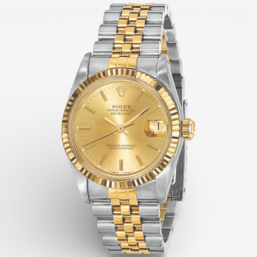 Image 748553.jpg, Product 748-553 / Price $16,799.99, Swiss Crown Pre-Owned Rolex - Independently Certified - 31mm Two-Tone Datejust Watch with Jubilee Bracelet and Champagne Dial from Swiss Crown on TSC.ca's Jewellery department