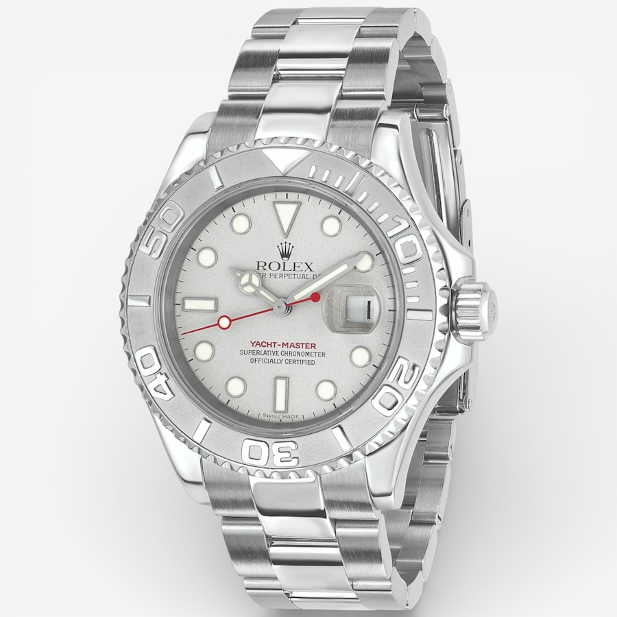 Image 748554.jpg, Product 748-554 / Price $18,799.99, Swiss Crown Pre-Owned Rolex - Independently Certified - 40mm Stainless Steel Yacht-Master Watch with Silver Dial from Swiss Crown on TSC.ca's Jewellery department