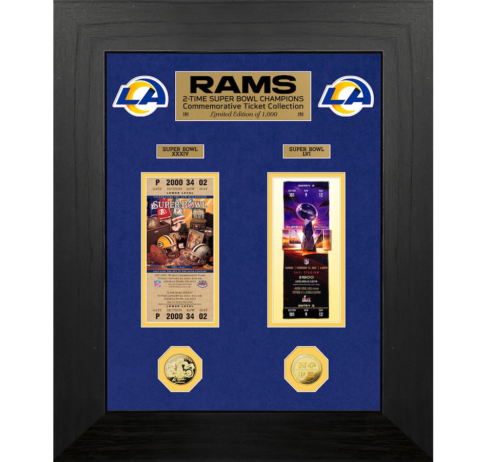 Los Angeles Rams Super Bowl 56 Champions Deluxe Ticket and Game Coin Collection