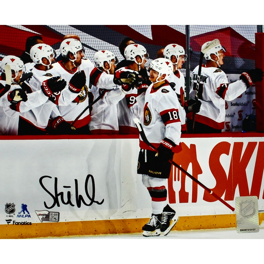 Image 748749.jpg, Product 748-749 / Price $94.99, Fanatics Autographed Tim Stutzle Ottawa Senators Hattrick 8" x 10" Photo from Fanatics on TSC.ca's Sports department