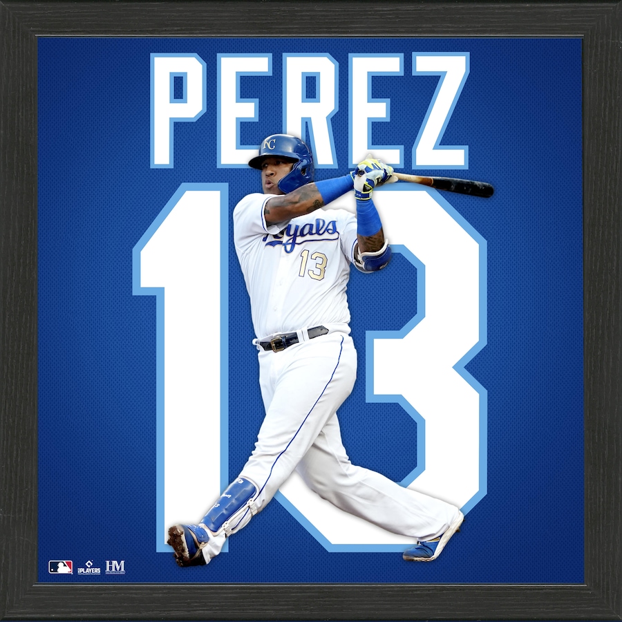 Image 748798.jpg, Product 748-798 / Price $73.99, Salvador Perez Royals Impact Jersey Frame from Highland Mint on TSC.ca's Sports department