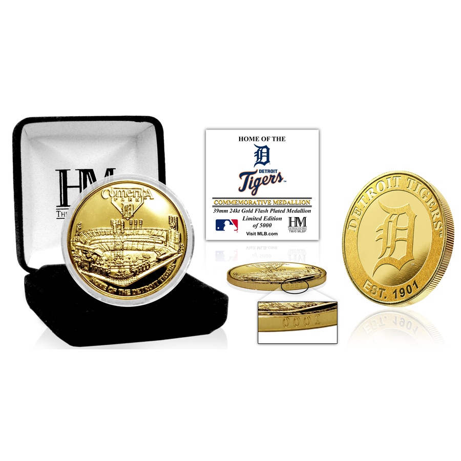 Image 748893.jpg, Product 748-893 / Price $102.99, Detroit Tigers Stadium Gold Mint Coin from Highland Mint on TSC.ca's Sports department