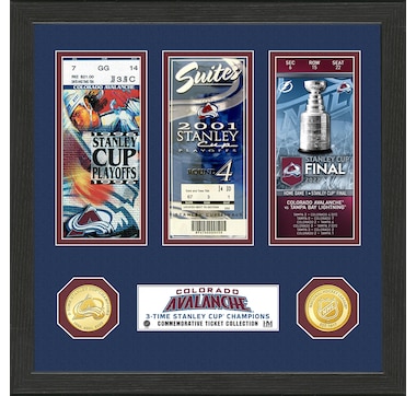 Colorado Avalanche 3-Time Stanley Cup Champions Ticket Collection