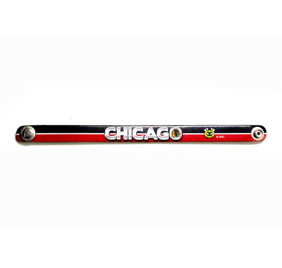 Image 749255.jpg, Product 749-255 / Price $20.99, Chicago Blackhawks Leather Slim Bracelet from Treaty Group on TSC.ca's Sports department
