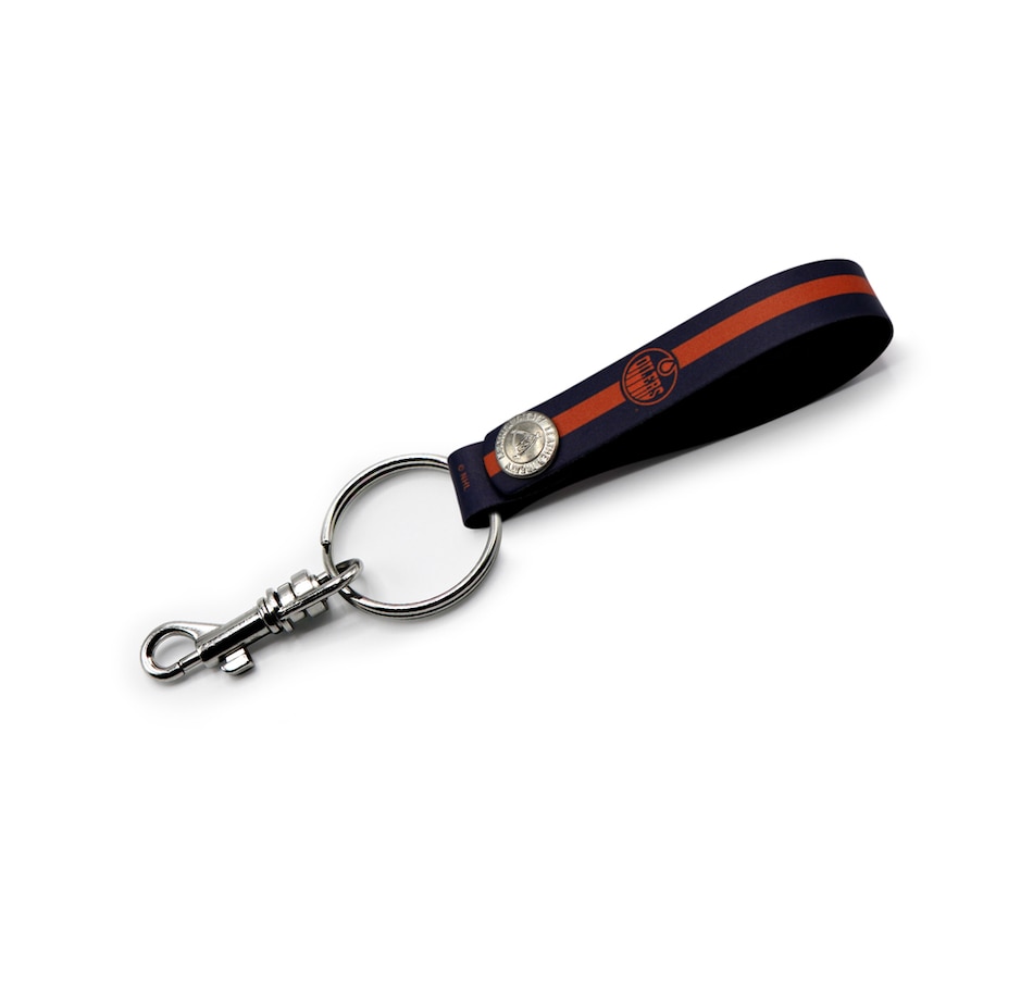 Sports Sports Memorabilia Edmonton Oilers Leather Loop Keychain