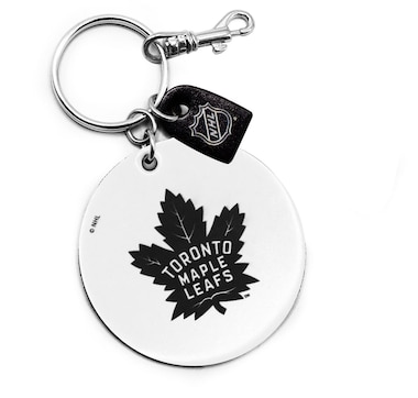 Toronto Maple Leafs Leather Round Keychain