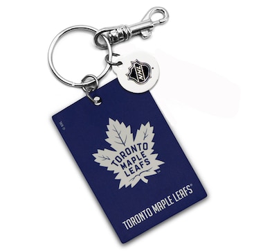 Toronto Maple Leafs Leather Rectangle Keychain