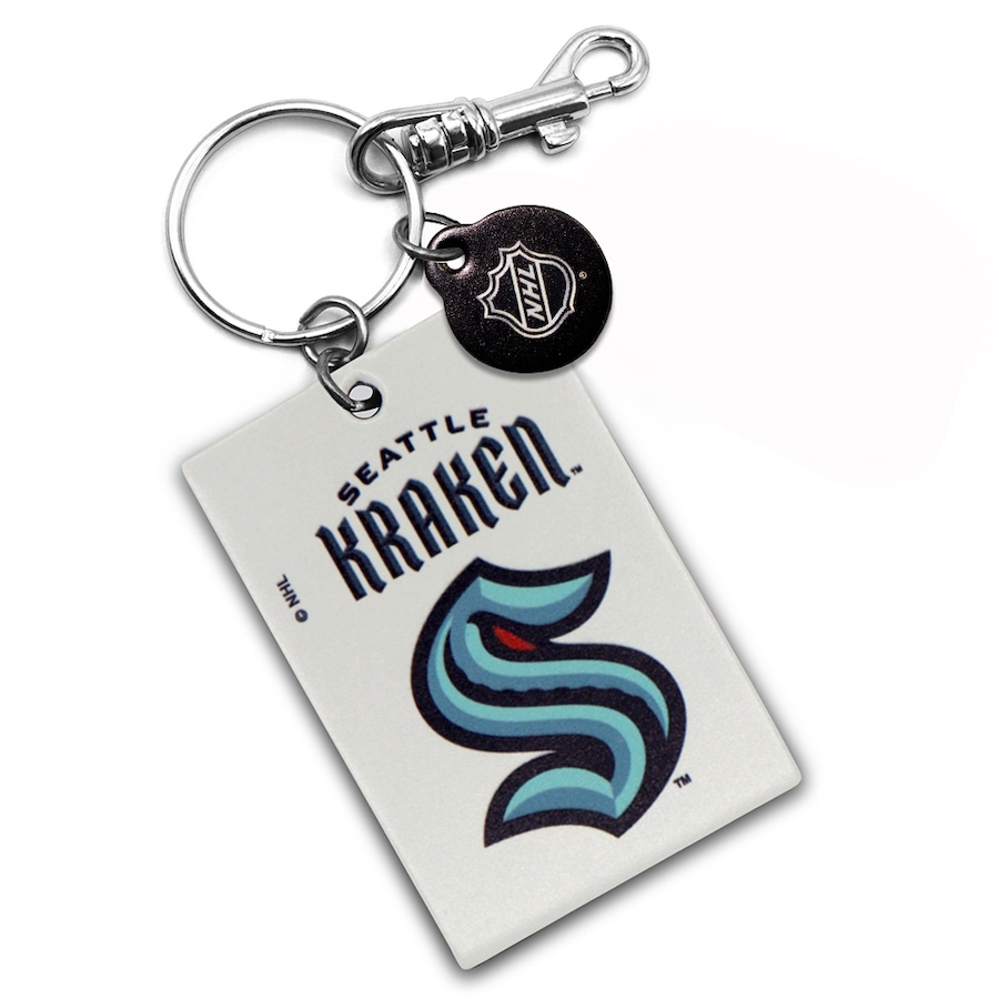 Image 749354.jpg, Product 749-354 / Price $20.99, Seattle Kraken Leather Rectangle Keychain from Treaty Group on TSC.ca's Sports department