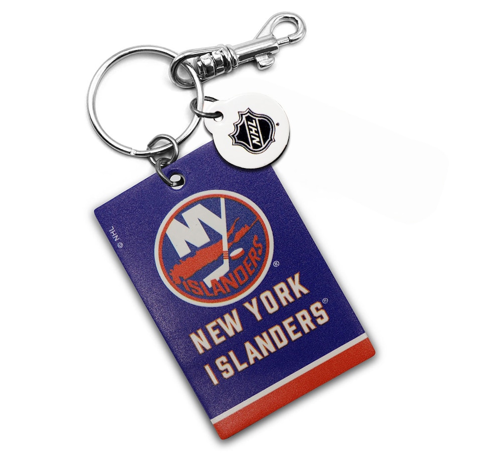 Image 749358.jpg, Product 749-358 / Price $20.99, New York Islanders Leather Rectangle Keychain from Treaty Group on TSC.ca's Sports department