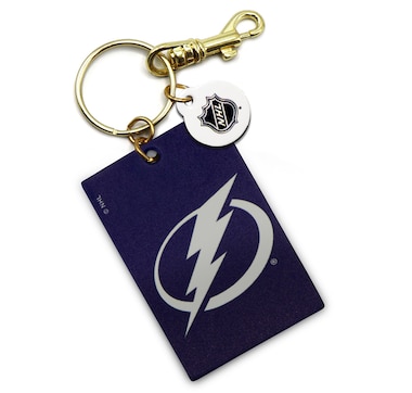 Tampa Bay Lightning Glitter Rectangle Keychain - Vegas Sports Shop