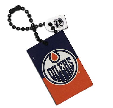 Edmonton Oilers Leather Rectangle Bagtag
