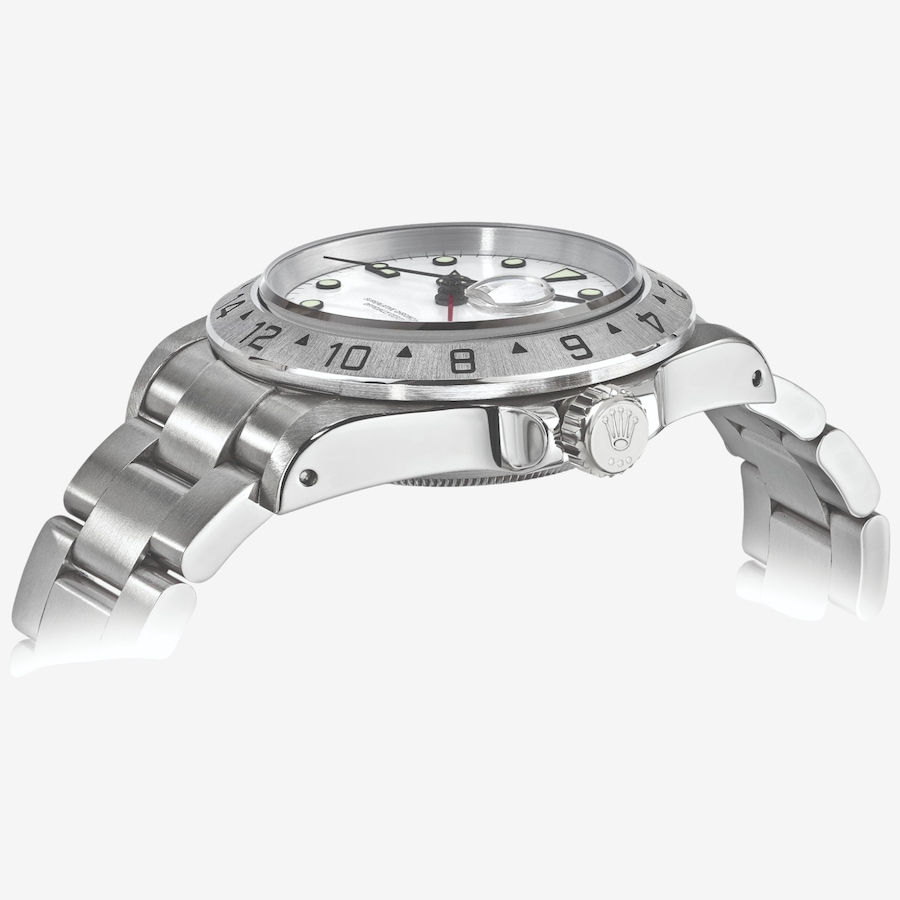 Image 749509_ALTMORE1.jpg, Product 749-509 / Price $16,499.99, Swiss Crown Pre-Owned Rolex - Independently Certified - 40mm Stainless Steel Explorer II Watch with Oyster Bracelet and White Dial from Swiss Crown on TSC.ca's Jewellery department