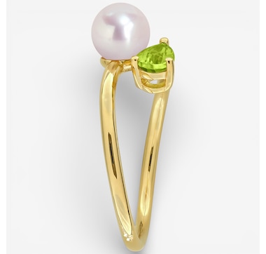 Amour Pearls Sterling Silver 6-6.5mm Fresh Water Cultured Pearl Ring