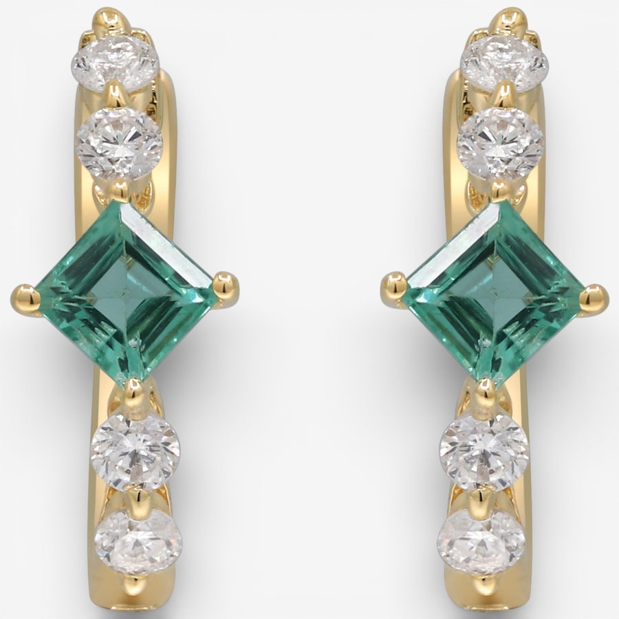 Image 749540_ALTMORE1.jpg, Product 749-540 / Price $1,499.99, Cirari 14K Yellow Gold Emerald & Diamond Hoop Earrings from Cirari on TSC.ca's Jewellery department