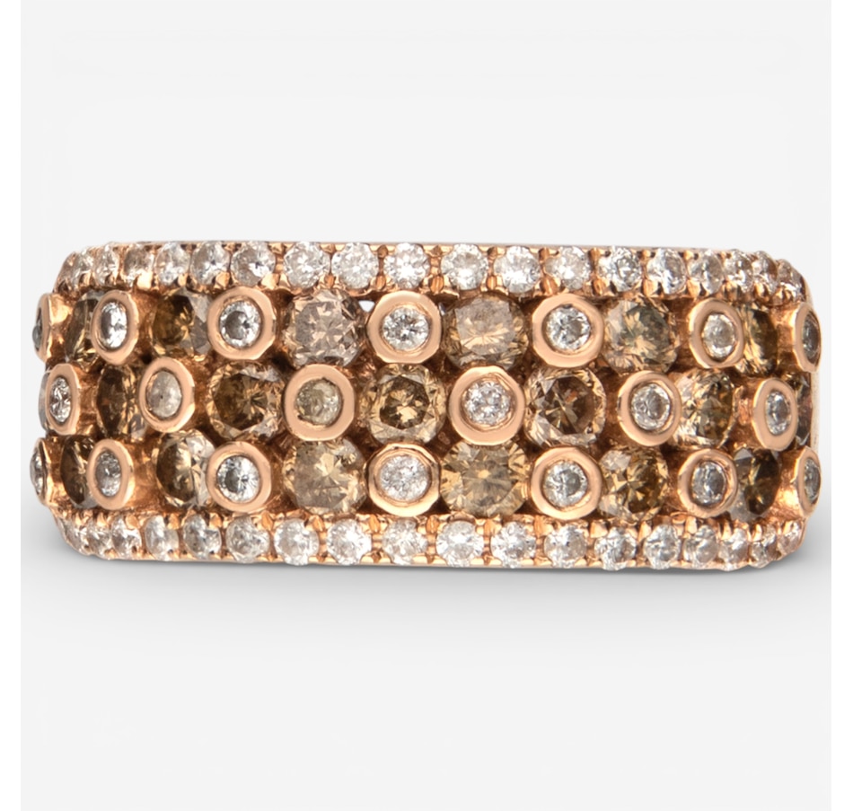 Image 749621.jpg, Product 749-621 / Price $4,499.99, 14K Rose Gold Champagne and White Diamond Band from Diamond Show on TSC.ca's Jewellery department