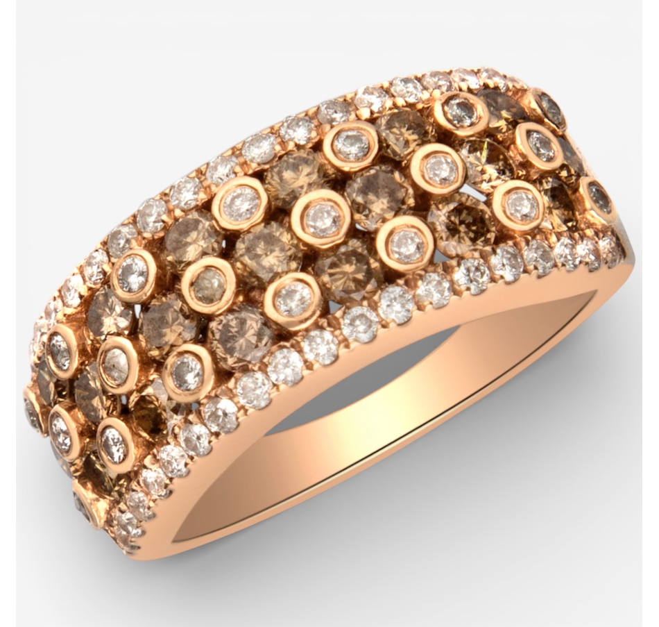 Image 749621_ALTMORE3.jpg, Product 749-621 / Price $4,499.99, 14K Rose Gold Champagne and White Diamond Band from Diamond Show on TSC.ca's Jewellery department