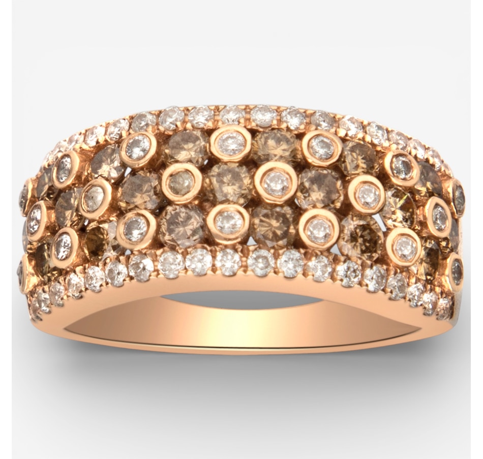 Image 749621_ALTMORE4.jpg, Product 749-621 / Price $4,499.99, 14K Rose Gold Champagne and White Diamond Band from Diamond Show on TSC.ca's Jewellery department
