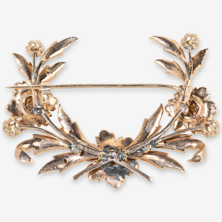 Image 749651_ALTMORE1.jpg, Product 749-651 / Price $5,695.00, Estate Originals 10K Rose Gold Rose-Cut Diamond Wreath Design Brooch from Estate Originals on TSC.ca's Jewellery department