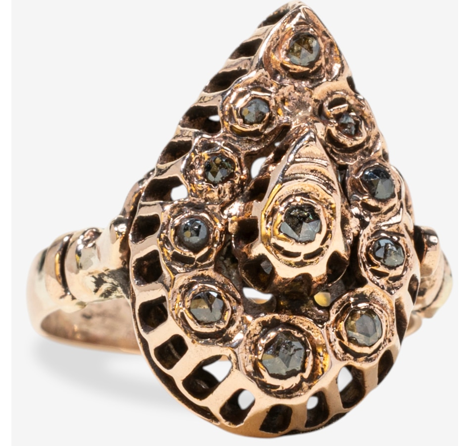 Image 749657_ALTMORE1.jpg, Product 749-657 / Price $1,688.00, Estate Originals 9K Rose Gold Antique Rose-Cut Diamond Pear-Shaped Ring from Estate Originals on TSC.ca's Jewellery department