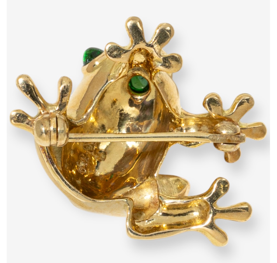 Image 749668_ALTMORE1.jpg, Product 749-668 / Price $3,295.00, Estate Originals 18K Yellow Gold Frog Motif Brooch with Emerald Eyes from Estate Originals on TSC.ca's Jewellery department