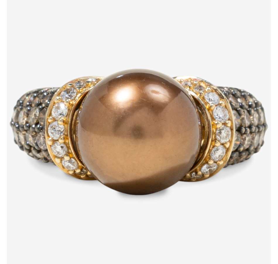 Image 749670.jpg, Product 749-670 / Price $4,295.00, Estate Originals 14K Yellow Gold South Sea Pearl and Diamond Ring from Estate Originals on TSC.ca's Jewellery department