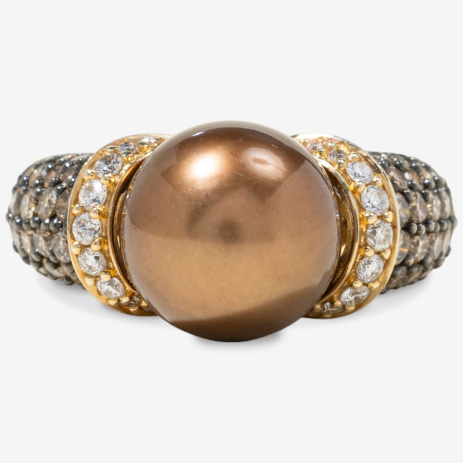 Image 749670.jpg, Product 749-670 / Price $4,295.00, Estate Originals 14K Yellow Gold South Sea Pearl and Diamond Ring from Estate Originals on TSC.ca's Jewellery department