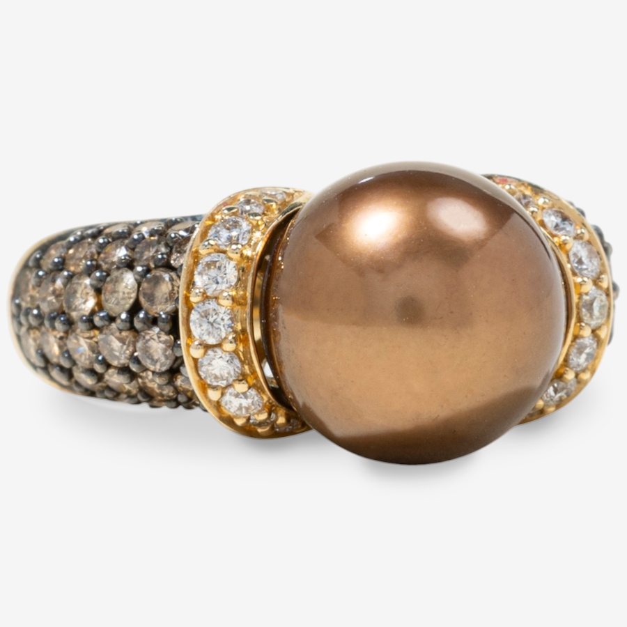 Image 749670_ALTMORE1.jpg, Product 749-670 / Price $4,295.00, Estate Originals 14K Yellow Gold South Sea Pearl and Diamond Ring from Estate Originals on TSC.ca's Jewellery department