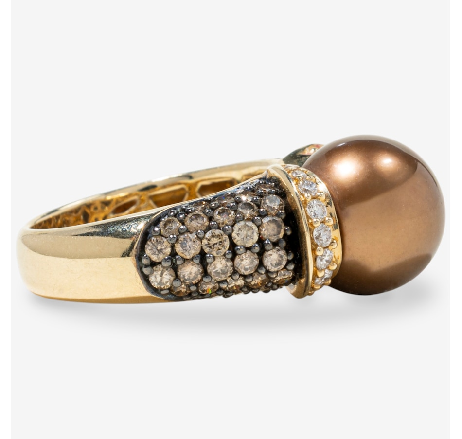 Image 749670_ALTMORE2.jpg, Product 749-670 / Price $4,295.00, Estate Originals 14K Yellow Gold South Sea Pearl and Diamond Ring from Estate Originals on TSC.ca's Jewellery department