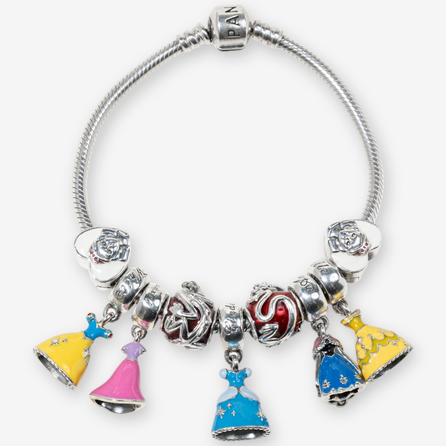 Image 749718.jpg, Product 749-718 / Price $845.00, Estate Originals Sterling Silver 7.5" Pandora Moments Bracelet with Disney Princess Charms from Estate Originals on TSC.ca's Jewellery department
