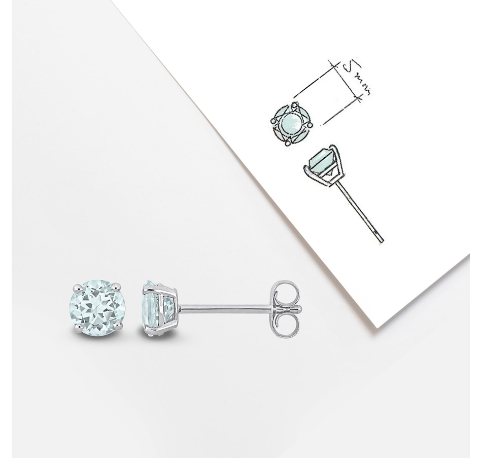 Image 749722_ALTMORE1.jpg, Product 749-722 / Price $279.99, Jewel of a Deal 14K White Gold Aquamarine Stud Earrings on TSC.ca's Jewellery department