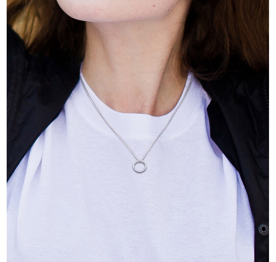 Image 749723_ALTMORE3.jpg, Product 749-723 / Price $399.99, Jewel of a Deal 10K White Gold Diamond Circle Pendant with Chain on TSC.ca's Jewellery department