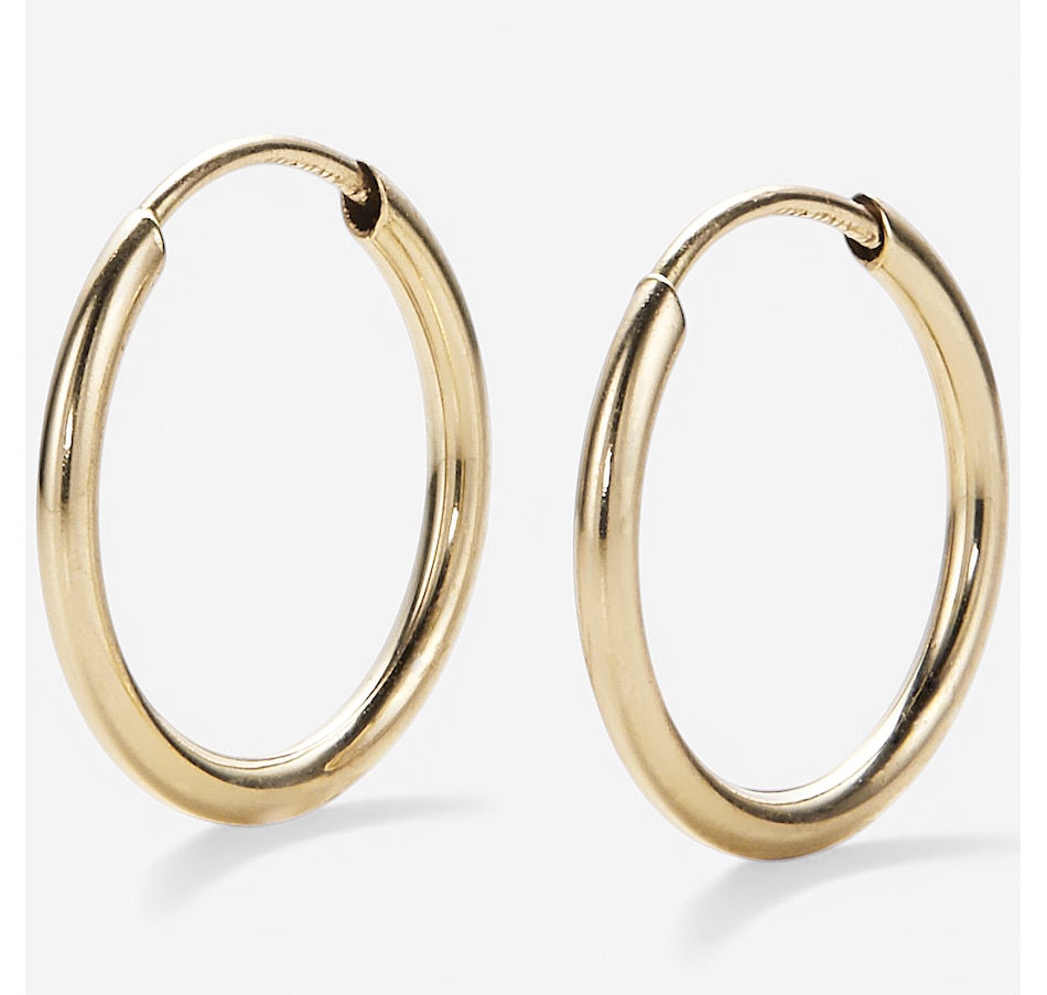 Image 749725_YGL.jpg, Product 749-725 / Price $149.99, Jewel of a Deal 14K Gold 13mm Hoop Earrings on TSC.ca's Jewellery department