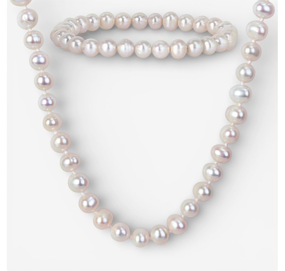 Image 749732.jpg, Product 749-732 / Price $99.99, Jewel of a Deal Goldtone 6-7mm Freshwater Cultured Pearl Strand Necklace And Bracelet Set on TSC.ca's Jewellery department