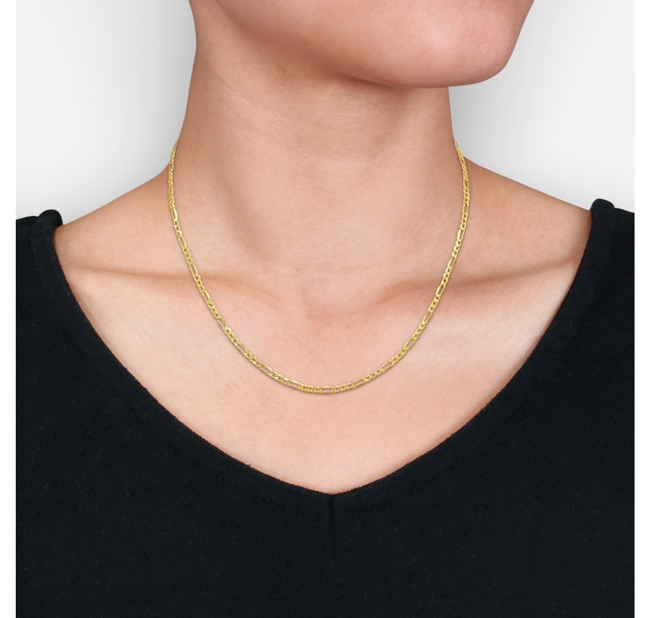 Image 749739_ALTMORE2.jpg, Product 749-739 / Price $489.99, Silver Gallery 10K Yellow Gold Figaro Link Chain Necklace on TSC.ca's Jewellery department