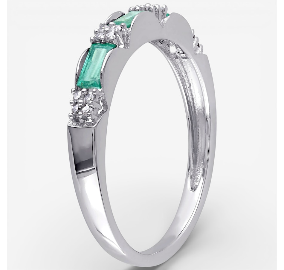 Image 749741_ALTMORE1.jpg, Product 749-741 / Price $559.99, Jewel of a Deal 10K White Gold Emerald And Diamond Band on TSC.ca's Jewellery department